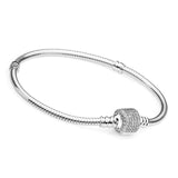 Hot Selling High Quality Authentic Silver Color Snake Chain Fine Bracelets Fit European Brand Charm Bracelet Women Girls Jewelry daiiibabyyy