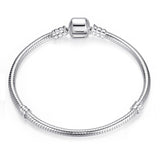 Hot Selling High Quality Authentic Silver Color Snake Chain Fine Bracelets Fit European Brand Charm Bracelet Women Girls Jewelry daiiibabyyy