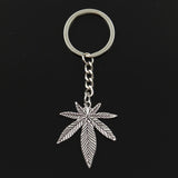 Fashion Key Ring Metal Key Chain Keychain Jewelry Antique Gold Color Bronze Silver Color Plated Maple Leaves 39x34mm Pendant daiiibabyyy