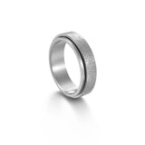 Custom  6mm/ 8mm Rotatable Basic Ring for Men Silver Color Stainless Steel Casual Male Anel Stylish Punk Spinner Jewelry daiiibabyyy