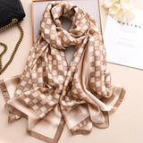 180x90cm Luxury Brand New Design Silk Scarf Women Fashion Shawl Spring Summer Autumn Tourist muffler wrap beach bandanna female daiiibabyyy