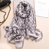 180x90cm Luxury Brand New Design Silk Scarf Women Fashion Shawl Spring Summer Autumn Tourist muffler wrap beach bandanna female daiiibabyyy