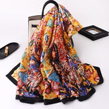 180x90cm Luxury Brand New Design Silk Scarf Women Fashion Shawl Spring Summer Autumn Tourist muffler wrap beach bandanna female daiiibabyyy