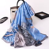 180x90cm Luxury Brand New Design Silk Scarf Women Fashion Shawl Spring Summer Autumn Tourist muffler wrap beach bandanna female daiiibabyyy