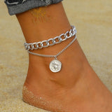 FAMSHIN 2021 Boho Anklets For Women Girls Stars Chains On Leg Bule Stone Leg Bracelet Summer Beach Accessories Barefoot Jewelry daiiibabyyy