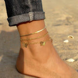 FAMSHIN 2021 Boho Anklets For Women Girls Stars Chains On Leg Bule Stone Leg Bracelet Summer Beach Accessories Barefoot Jewelry daiiibabyyy