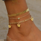 FAMSHIN 2021 Boho Anklets For Women Girls Stars Chains On Leg Bule Stone Leg Bracelet Summer Beach Accessories Barefoot Jewelry daiiibabyyy