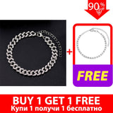 New Fashion Chunky Metal Chain Anklet For Women Men Rhinestone Gold Silver Color Cuban Foot Bracelet Punk Hip Hop Rock Jewelry daiiibabyyy