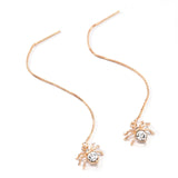 Fashion Crystal Spider Pendant Long Chain Earring Dangle Earrings Alloy Earrings for women daiiibabyyy