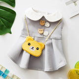 Pet Dog Clothes Solid Clothings Dogs Animal Bear Dresses Super Small Clothing Cute Summer Bears Satchel Thin Cartoon Ropa Perro daiiibabyyy