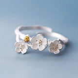 Korean Style Daisy Flower Elegant Opening Rings Women Adjustable Wedding Party Engagement Finger Rings Statement Jewelry Gift daiiibabyyy