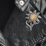 German Army ELITE Edelweiss Mountain Troops Ancient Simple  color Flower brooches Badges for Hats Jackets Accessories For  Women