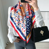 2021 new spring women scarf quality shawl silk fashion scarf headscarf beach sunscreen bag headscarf scarf 90cm*90cm daiiibabyyy