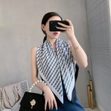 2021 new spring women scarf quality shawl silk fashion scarf headscarf beach sunscreen bag headscarf scarf 90cm*90cm daiiibabyyy