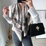 2021 new spring women scarf quality shawl silk fashion scarf headscarf beach sunscreen bag headscarf scarf 90cm*90cm daiiibabyyy