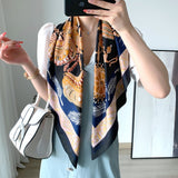 2021 new spring women scarf quality shawl silk fashion scarf headscarf beach sunscreen bag headscarf scarf 90cm*90cm daiiibabyyy