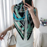 2021 new spring women scarf quality shawl silk fashion scarf headscarf beach sunscreen bag headscarf scarf 90cm*90cm daiiibabyyy