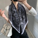 2021 new spring women scarf quality shawl silk fashion scarf headscarf beach sunscreen bag headscarf scarf 90cm*90cm daiiibabyyy