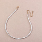 Vintage Style Simple 6MM Pearl Chain Choker Necklace For Women Wedding Love Shell Pendant Necklace Fashion Jewelry daiiibabyyy