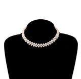 Vintage Style Simple 6MM Pearl Chain Choker Necklace For Women Wedding Love Shell Pendant Necklace Fashion Jewelry daiiibabyyy