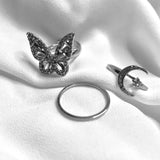 New Fashion Silver Color Dancing Moving Butterfly Rings Dainty Insect Minimalist Rings For Women Girls French Jewlery 2021 Trend daiiibabyyy