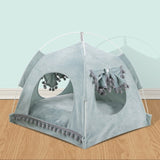 Summer Cat Tent Pet Tent House Floral Breathable Soft Fabric Pets Nest Bed Foldable Suitable Kitten Sleeping Bed Cave Dog Kennel daiiibabyyy