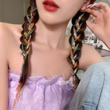 FYUAN Shine Long Tassel Colorful Rhinestone Crystal Hairpins for Women DIY Braid Hairwear Wedding Hair Accessories Jewelry daiiibabyyy