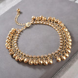 Vintage Women Rhinestone Bell Tassel Anklet Foot Chain Bracelet Jewelry Gift daiiibabyyy