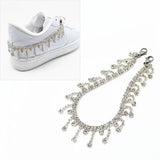 2021 Novelly Crystal Rhinestone Fringe Tassel Shoe Jewelry Chain Accessories Anklet Chains for Women Men Sneaker Decorations daiiibabyyy