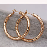 Trendy Statement Gold Copper Hoop Earrings For Women Round Gold Eardrop Luxury Jewelry Accessories for Wedding Anniversary Gift daiiibabyyy