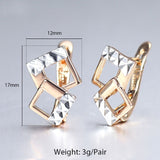 New Vintage Cut Out Flower Square Drop Earrings Natural Cubic Zircon Stone for Women 585 Rose White Gold Stud Earring 2021 Trend daiiibabyyy