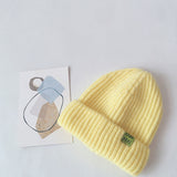 Autumn Winter Solid Color Baby Knitted Hats Kids Girls Boys Beanies Caps Warm Soft Casual Hats for Children daiiibabyyy