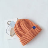 Autumn Winter Solid Color Baby Knitted Hats Kids Girls Boys Beanies Caps Warm Soft Casual Hats for Children daiiibabyyy