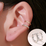 Cartilage Conch Fake Without Piercing Cuff Earring Earcuff Wrap Rock Earring Cuff No Piercing Women Crystal Clip Ear Adjustable daiiibabyyy