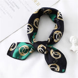 Women Small Satin Silk Scarf Square Print Wrap Foulard Femme Handkerchief Bandana Neck Hair Skinny Tie Scarves Shawls daiiibabyyy