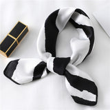 Women Small Satin Silk Scarf Square Print Wrap Foulard Femme Handkerchief Bandana Neck Hair Skinny Tie Scarves Shawls daiiibabyyy