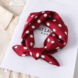 Women Small Satin Silk Scarf Square Print Wrap Foulard Femme Handkerchief Bandana Neck Hair Skinny Tie Scarves Shawls daiiibabyyy