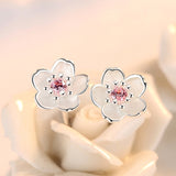 New Korea Sweet Cute Flower Crystal Temperament Geometric Shiny Zircon Earrings Statement Earrings for Women Girl Pendientes daiiibabyyy