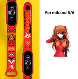 Evangelion EVA 01 02 Smart Band Bracelet For Xiaomi Mi Band 5 6 Silicone Wrist Strap For Miband 3 4 daiiibabyyy