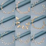 Pearl Rhinestone Flower Headband Wedding Hair Accessories For Women Bridal Headband Hair Jewelry Light Gold Wedding Accessories daiiibabyyy