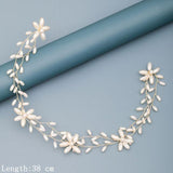 Pearl Rhinestone Flower Headband Wedding Hair Accessories For Women Bridal Headband Hair Jewelry Light Gold Wedding Accessories daiiibabyyy