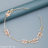 Pearl Rhinestone Flower Headband Wedding Hair Accessories For Women Bridal Headband Hair Jewelry Light Gold Wedding Accessories daiiibabyyy