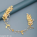 Pearl Rhinestone Flower Headband Wedding Hair Accessories For Women Bridal Headband Hair Jewelry Light Gold Wedding Accessories daiiibabyyy