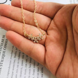 YWZIXLN 2021 Trend Elegant Jewelry Crystal Circle Pendant Necklace Golden Color Unquie Women Fashion Necklace Wholesale N0186 daiiibabyyy