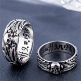 Fashion Silver Colour Skull Skull Men Ring Gothic Demon Head Amulet Ring Holiday Gift Club Girl Accessories daiiibabyyy