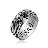 Fashion Silver Colour Skull Skull Men Ring Gothic Demon Head Amulet Ring Holiday Gift Club Girl Accessories daiiibabyyy