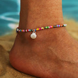 Bohemian Turkish Eyes Beads Anklets For Women Summer Ocean Beach Accessories Evil Eye Pendant Ankle Bracelet Jewelry Gift daiiibabyyy