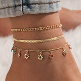 Bohemian Turkish Eyes Beads Anklets For Women Summer Ocean Beach Accessories Evil Eye Pendant Ankle Bracelet Jewelry Gift daiiibabyyy