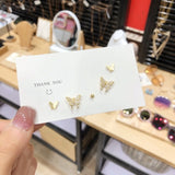 Korean Elegant Cute Rhinestone Butterfly Stud Earrings For Women Girls 2021 Fashion Sweet Cute Butterfly Earring Jewelry Gifts daiiibabyyy