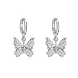 Korean Elegant Cute Rhinestone Butterfly Stud Earrings For Women Girls 2021 Fashion Sweet Cute Butterfly Earring Jewelry Gifts daiiibabyyy